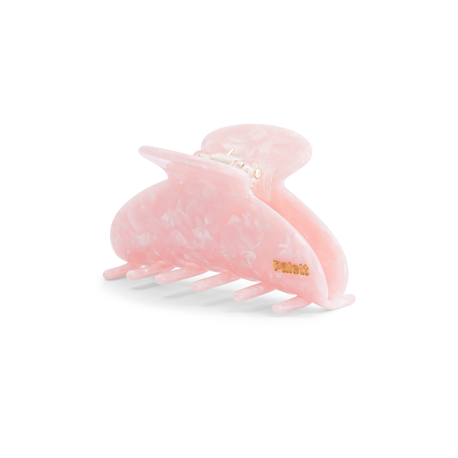 Pince à cheveux rose en acétate, coloris Rosée, vue de profil
