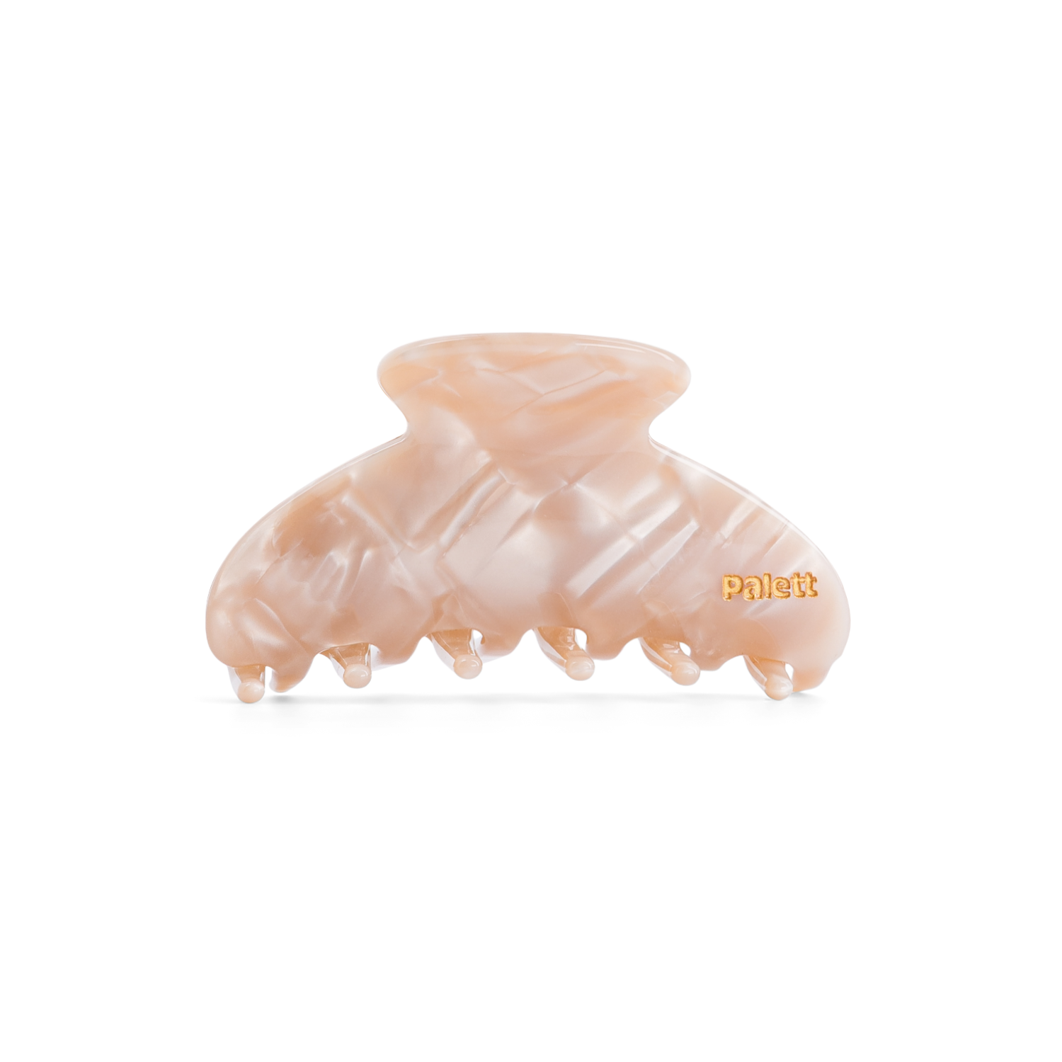 Pince à cheveux beige en acétate, coloris Cachemire, vue de face